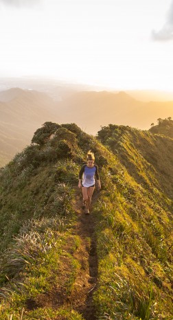 Runner on mountaintop